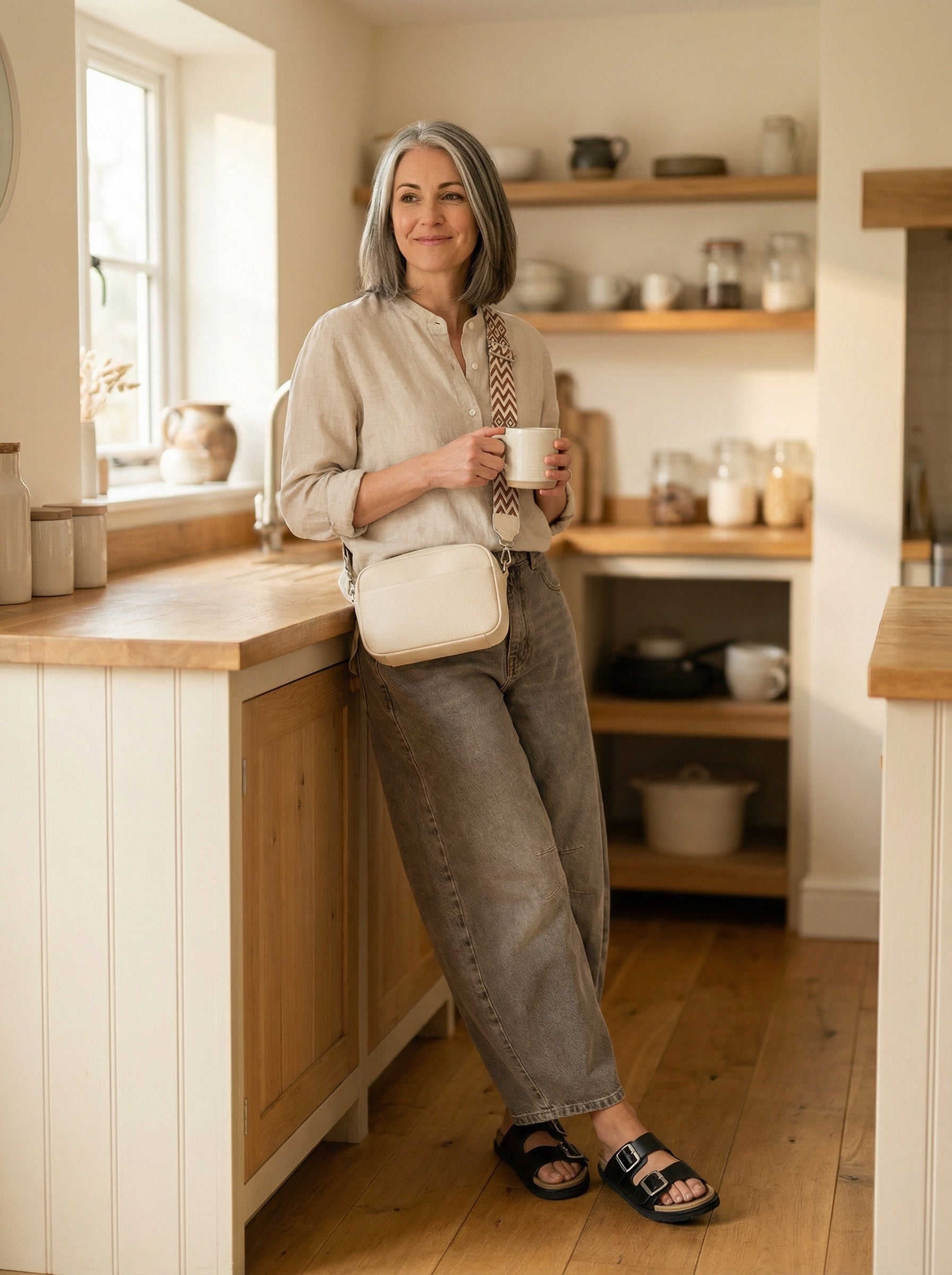 Arden Everyday Grey Barrel Jeans