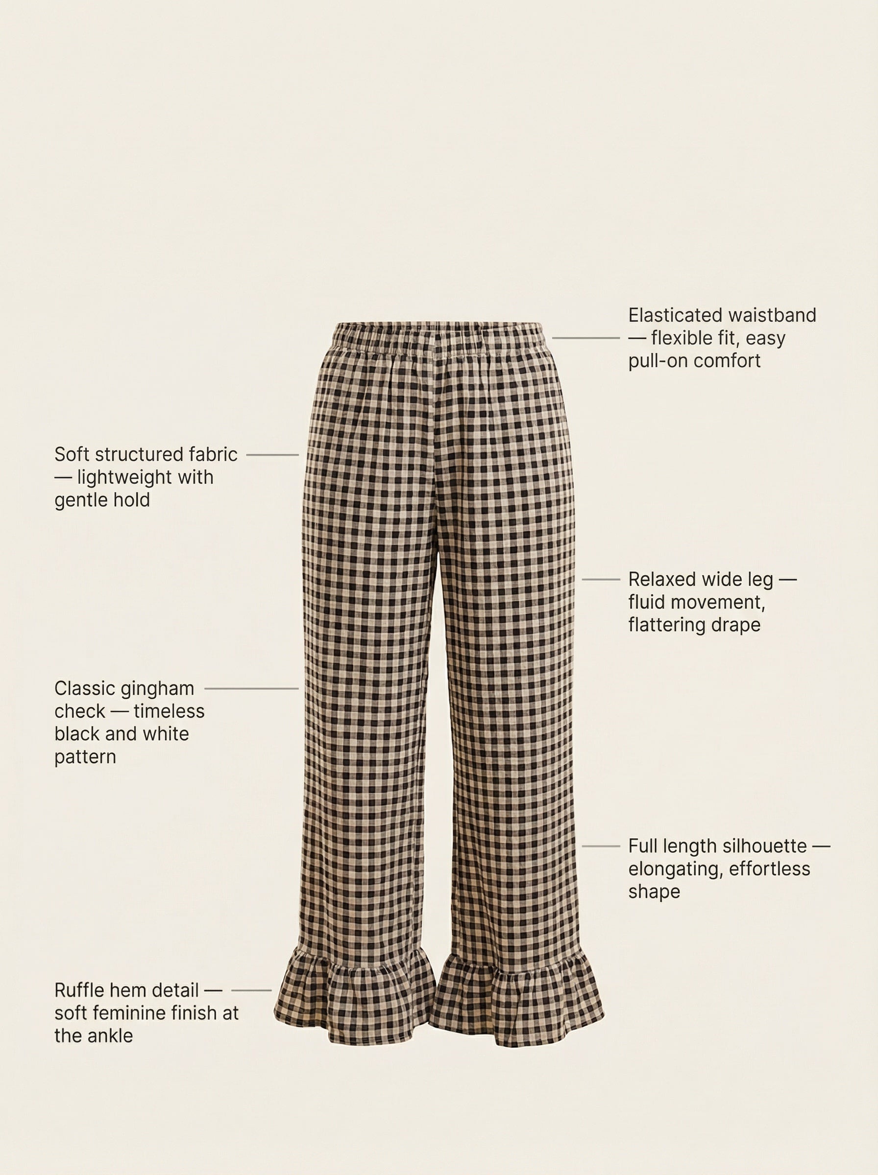 Montreal Ruffle Hem Pants