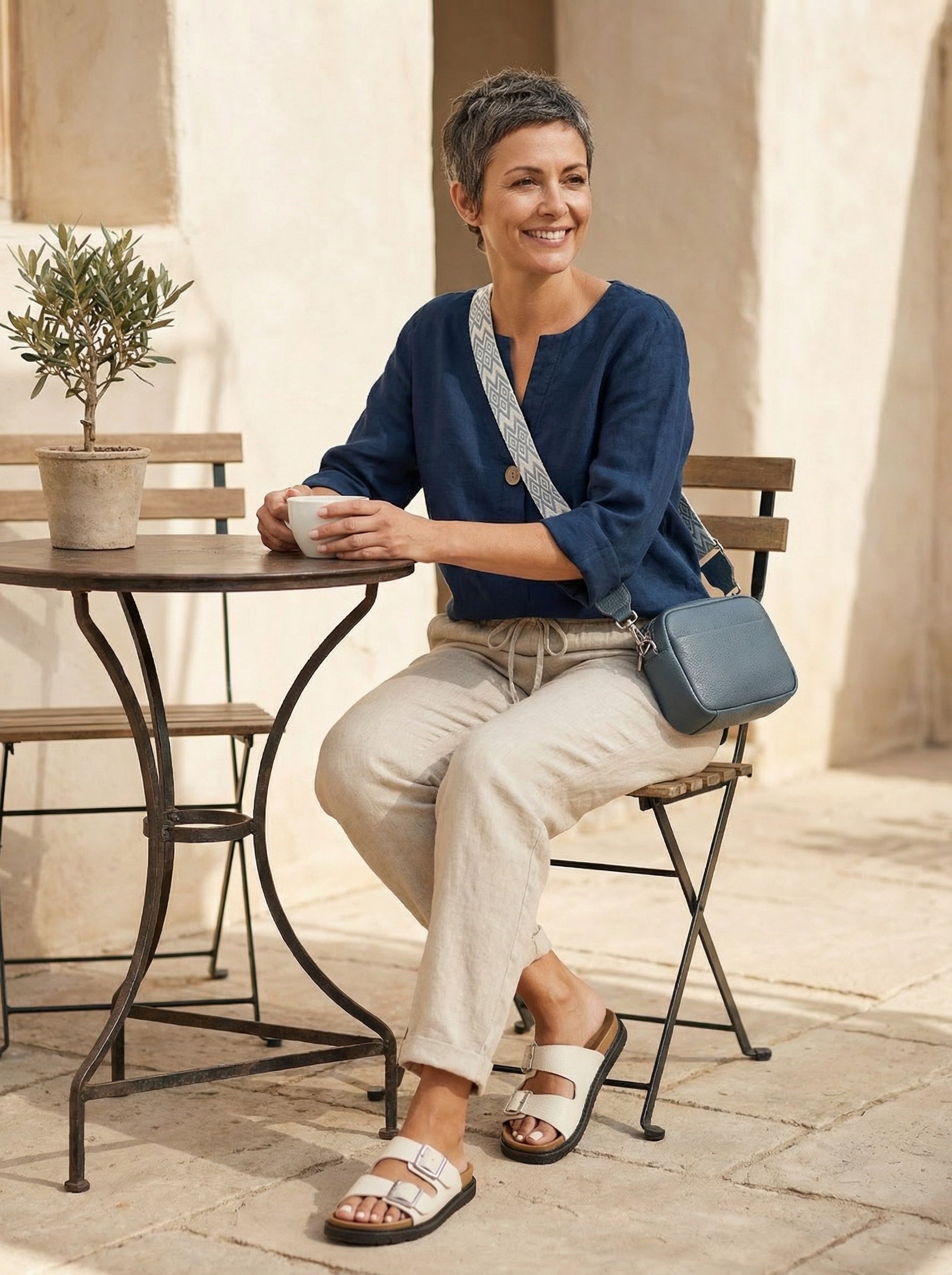 The Elara Linen Blouse